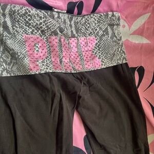 Victoria’s Secret pink fold over yoga pants
